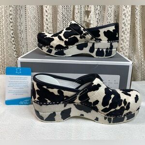 Dansko Cow Print Clogs